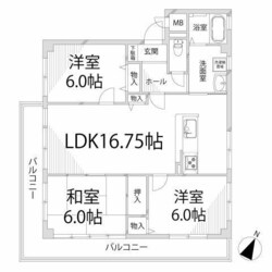 姫路駅 バス25分  田寺下車：停歩2分 3階の物件間取画像